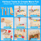 Vextronic Kids Tool Set, Wooden Toddler Tool Set with Tool Box/Bench, Montessori Toys for 1 2 3 4 5 6 Year Old, Play Toy Tools K