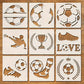 Haoser 9 Pcs Unfinished Wood Cutouts 9 Styles Diy Wooden Summer Ornaments, Wooden Art Craft Painting Kit For Kids, Birthday East