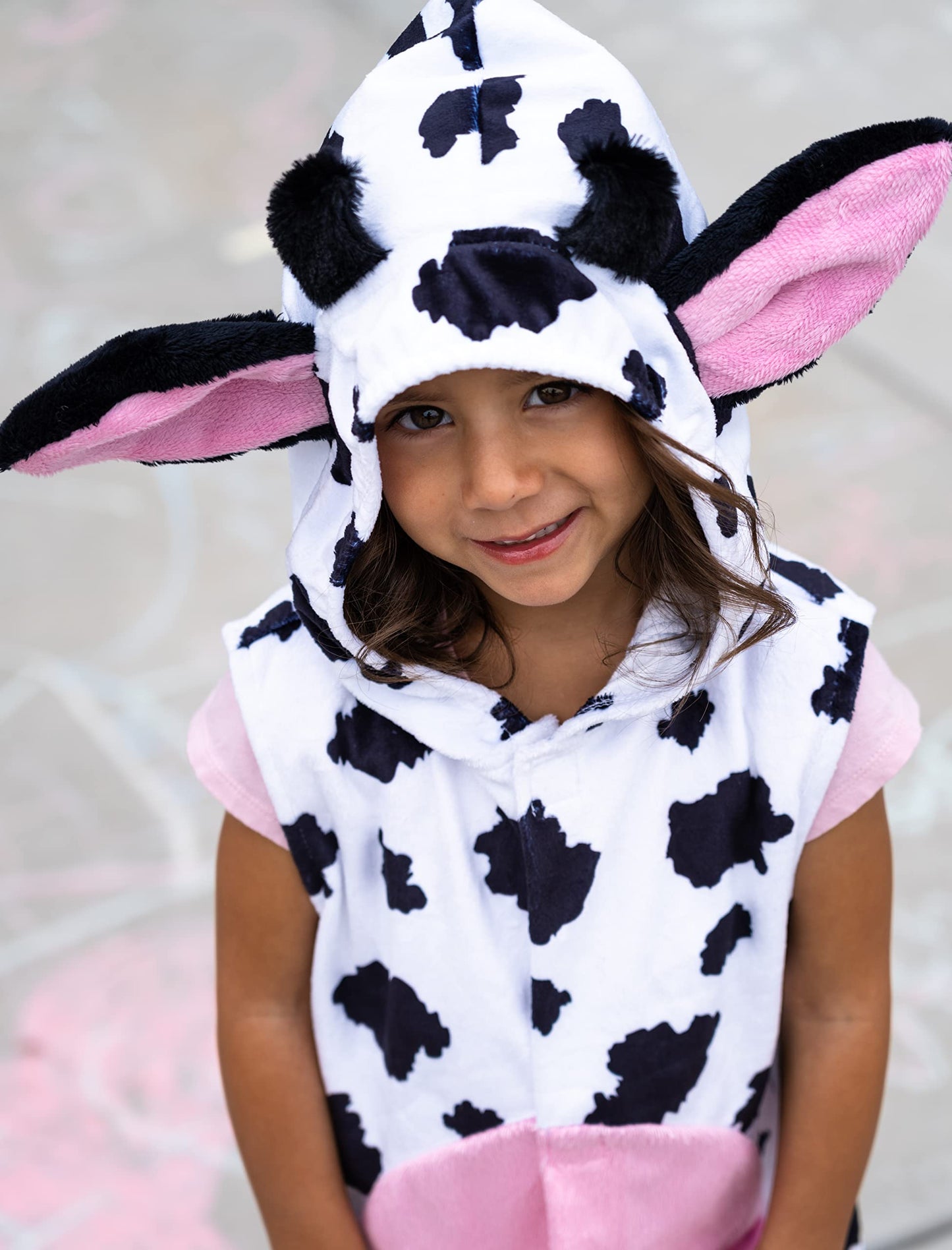 Little Adventures Animal Vest Costumes Dress Ups - Machine Washable Child Pretend Party And Nativity Outfits (Cow, Age 8-12)