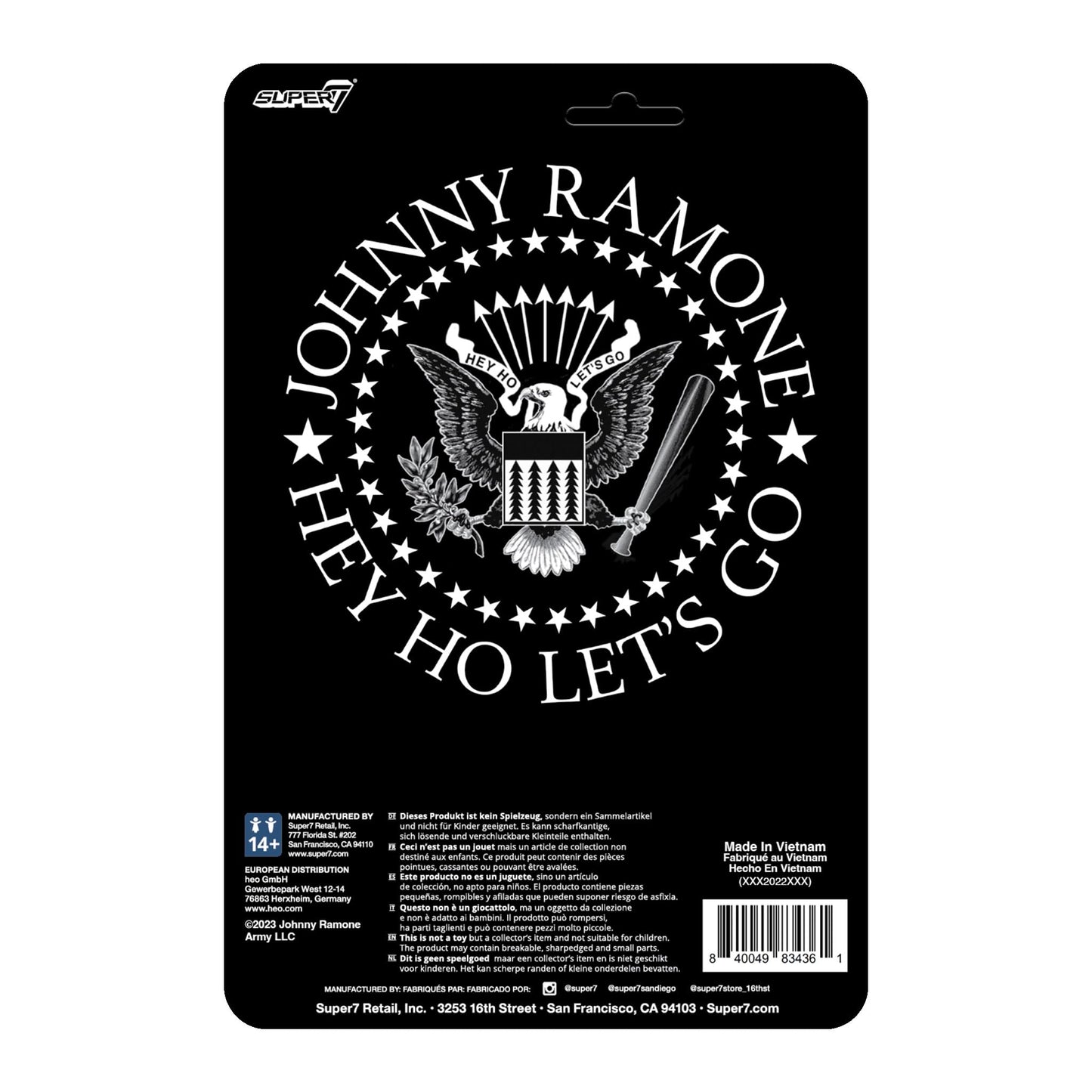 Super7 Johnny Ramone Reaction Figures Wave 01 - Johnny Ramone Action Figure