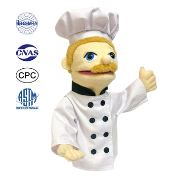 Okegztoa 16'' Puppets Entriloquist Puppet,Hand Puppets For Kids Plush Chef Puppets For Adults With Removable Mouth Puppet For Ki