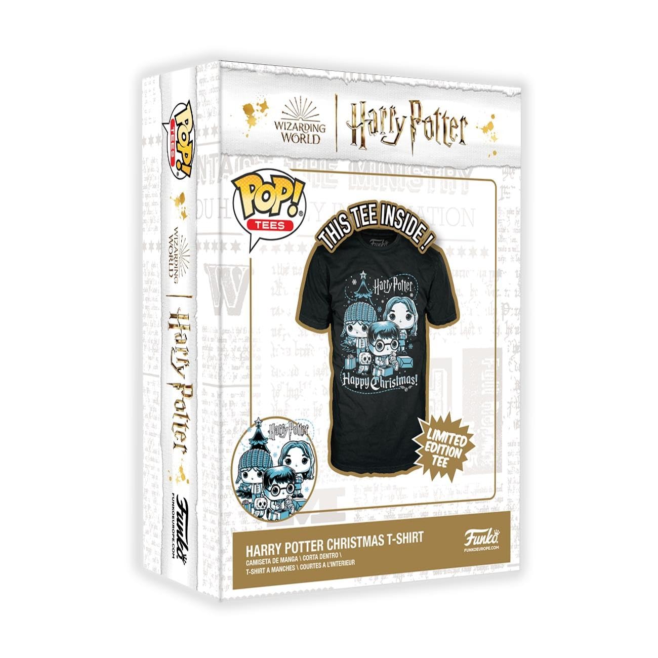 Funko Pop! Boxed Tee: Harry Potter Holiday - Ron, Hermione, Harry - Xl