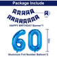 Naninuneno 60Th Blue Birthday Party Decorations For Boy Girl Men Women, Happy 60 Birthday Balloons Supplies With Happy Birthday