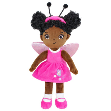 JUSTQUNSEEN Black Baby Doll  Black Doll African American Baby Doll  12  Rag Doll for Girls Soft Baby Doll Gifts  Dolls for 2 3 Year Old Girls  Brown Doll Fairy Dolls Baby Dolls for 2 3 Year Old Girls