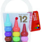 Aozora Baby Color Stackable Crayon Bit - 12 Basic Color Set (Japan Import)