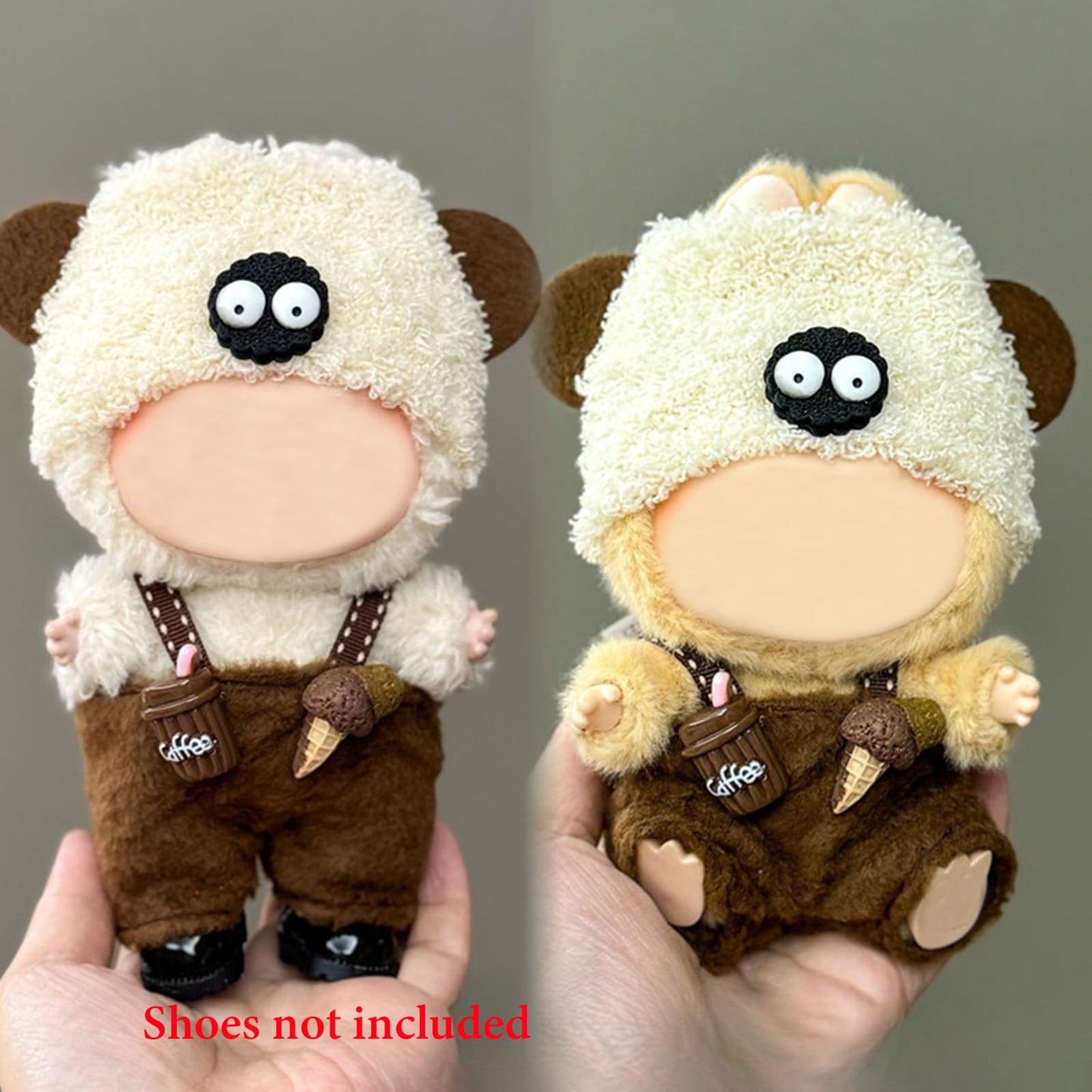 Clothes for Doll(NO Doll Included) 15/17cm Doll Clothes Set for Doll Outfit Accessories for Doll Coffee Sheep