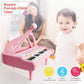 Love&Mini Piano Keyboard Toy For Girls - 24 Keys Toddler Piano Music Toy Instruments With Microphone, Pink Piano Toys For 1 2 3 Years Old Girls Birthday Xmas Gift