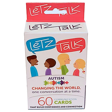 Letz Talk Conversation Cards For Kids With Autism Or Aspergers - Learning & Education Toys, Conversation Starters, Autism Communication Cards For Kids And Adults, Therapy Tool, Easter Basket Stuffers