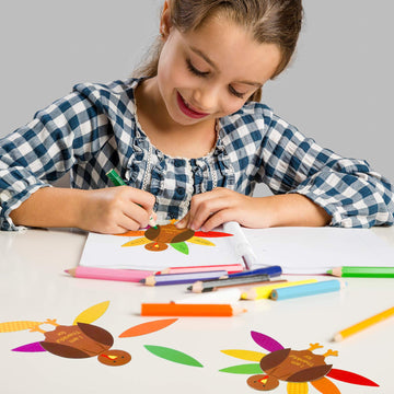 Gejoy 56 Pieces Thanksgiving Turkey Craft Kits Diy Turkey Thanksgiving Party School Activities Decoration Supplies, Makes Up To 8 Turkeys