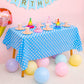 Zjdhpty 3Pack Tablecloths For Rectangle Tables, Light Blue Polka Dot Plastic Disposable Table Cloths For Parties, Easy To Clean,