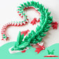 24 Large 3D Printed Dragon Flexible Articulated Crystal Dragon Fidget Toy Cool Big Dragons Toy Huge 3D Printed Dragons Gift for Girls Boys Kids age 3-5 4-7 8-12 Years Old Christmas & Birthday