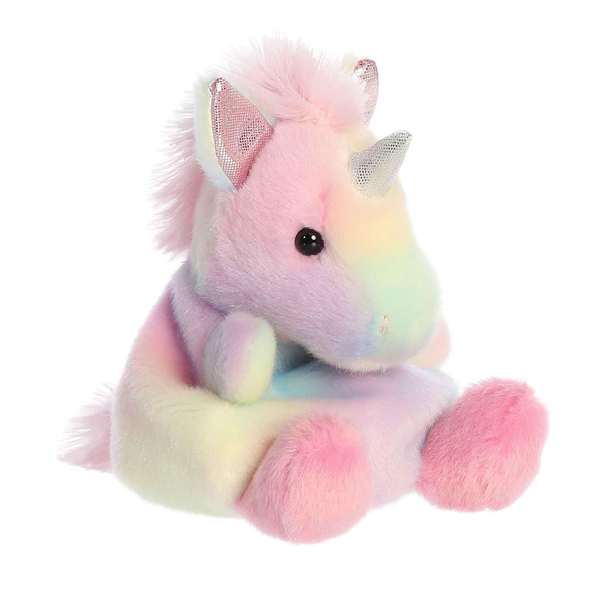 Aurora Adorable Palm Pals Sorbet Unicorn Stuffed Animal - Pocket-Sized Play - Collectable Fun - Rainbow 5 Inches