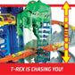 T-Rex Ultimate Hot Wheels Car Garage Over 3 Feet Tall!
