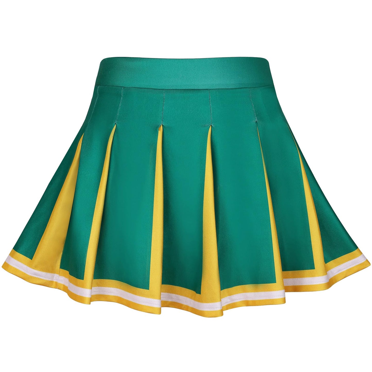 Grajtcin Girls Cheerleader Costume Kids Cheer Uniform Cheerleading Outfit Halloween Fancy Dress For 6-7 Years Hair Bow(130, Gree