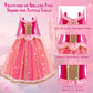 Meland Pink Princess Dress Up For Girls, Dress Up Clothes For Little Girls Pretend Play(Xl,9-10 Years)