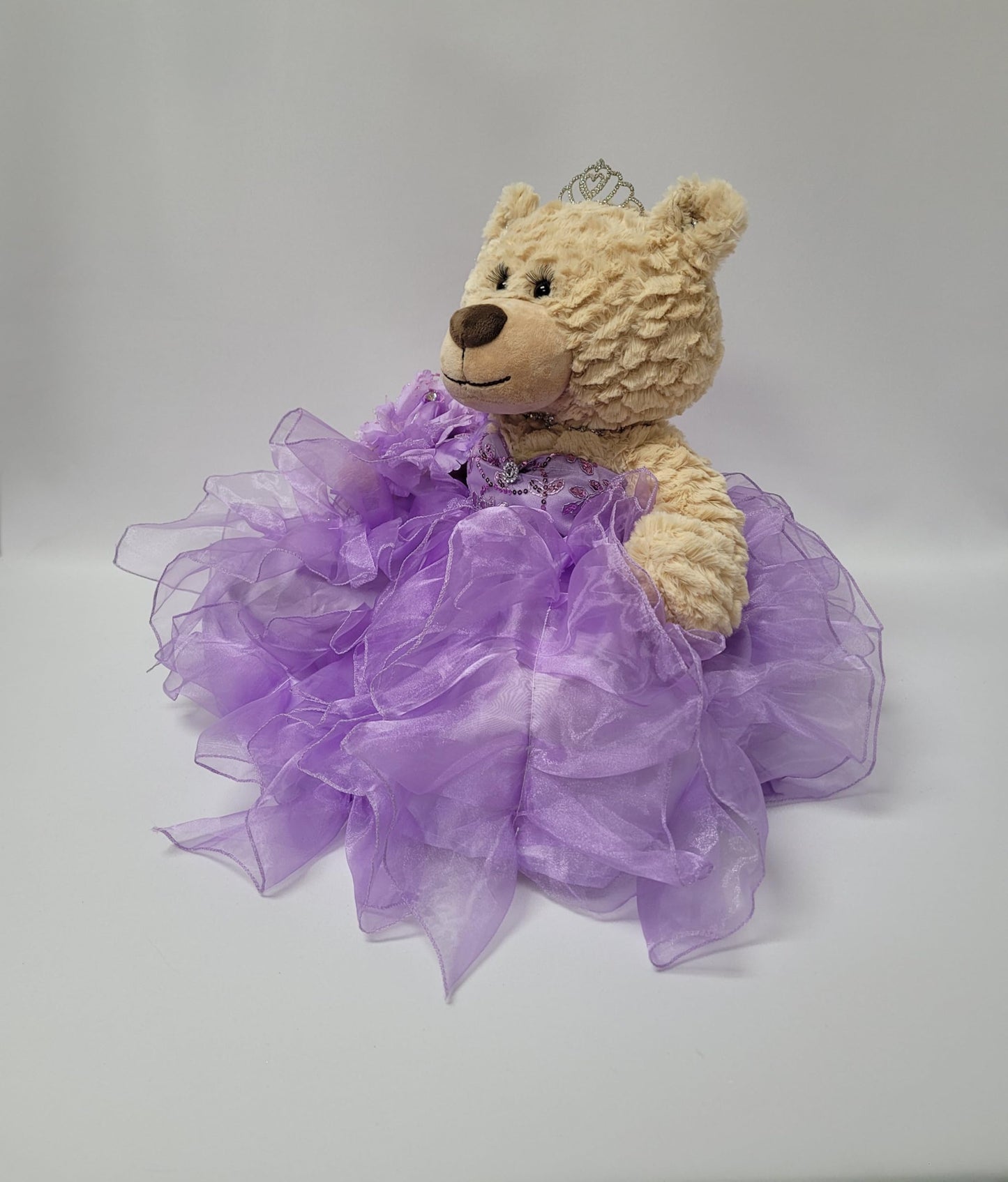 Kinnex Collections Since 1997 20'' Quince Anos Quinceanera Last Doll Teddy Bear With Dress (Centerpiece) ~ Arc16832-5R (Lavender