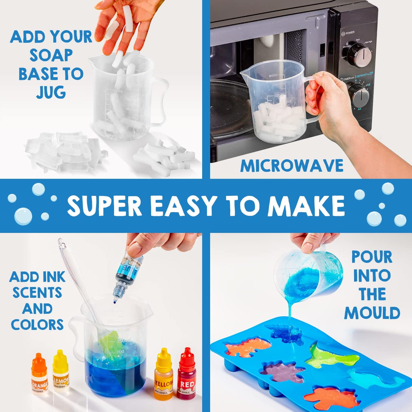 Original Stationery Dinosaur Soap Making Kit For Kids, Diy Soap Kit With Dino Shaped Trays, Soap Base, Ink Colors And Scents, Fun Educational Science Kits For Boys And Girls, Creative Kids Toys