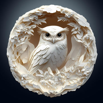 Wooden Puzzles for mature-themeds  Flat Puzzle with 3D Visual Effect  Paper Carved Owl Puzzle  Wooden Jigsaw Puzzles for mature-themed  Unique Shape Wood Puzzles mature-themed  Wall Art Canvas Puzzle (L-13.4*13.1in-290pcs)