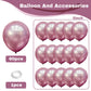 Jobkoo 60Pcs Metallic Pink Balloons 5Inch Shiny Chrome Light Pink Balloon Light Purple Metallic Party Balloons Small Pink Chrome