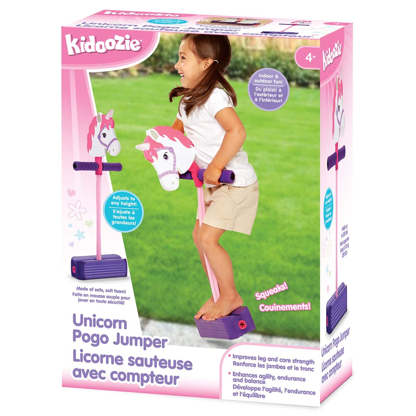 Kidoozie Foam Unicorn Pogo Jumper - Fun Indoor & Outdoor Toy for Kids 4+ - Multi Color - Model G02447
