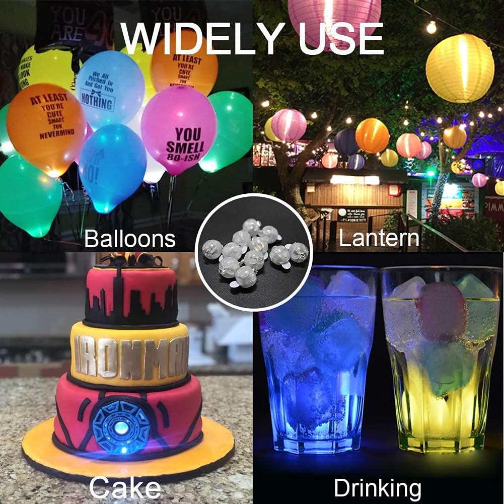 Jjgoo 50Pcs Led Balloon Light Mini Round Balls Lights, Waterproof Tiny Led Lights For Paper Lantern Easter Eggs Birthday Party Wedding Halloween Christmas Valentines Day Decoration