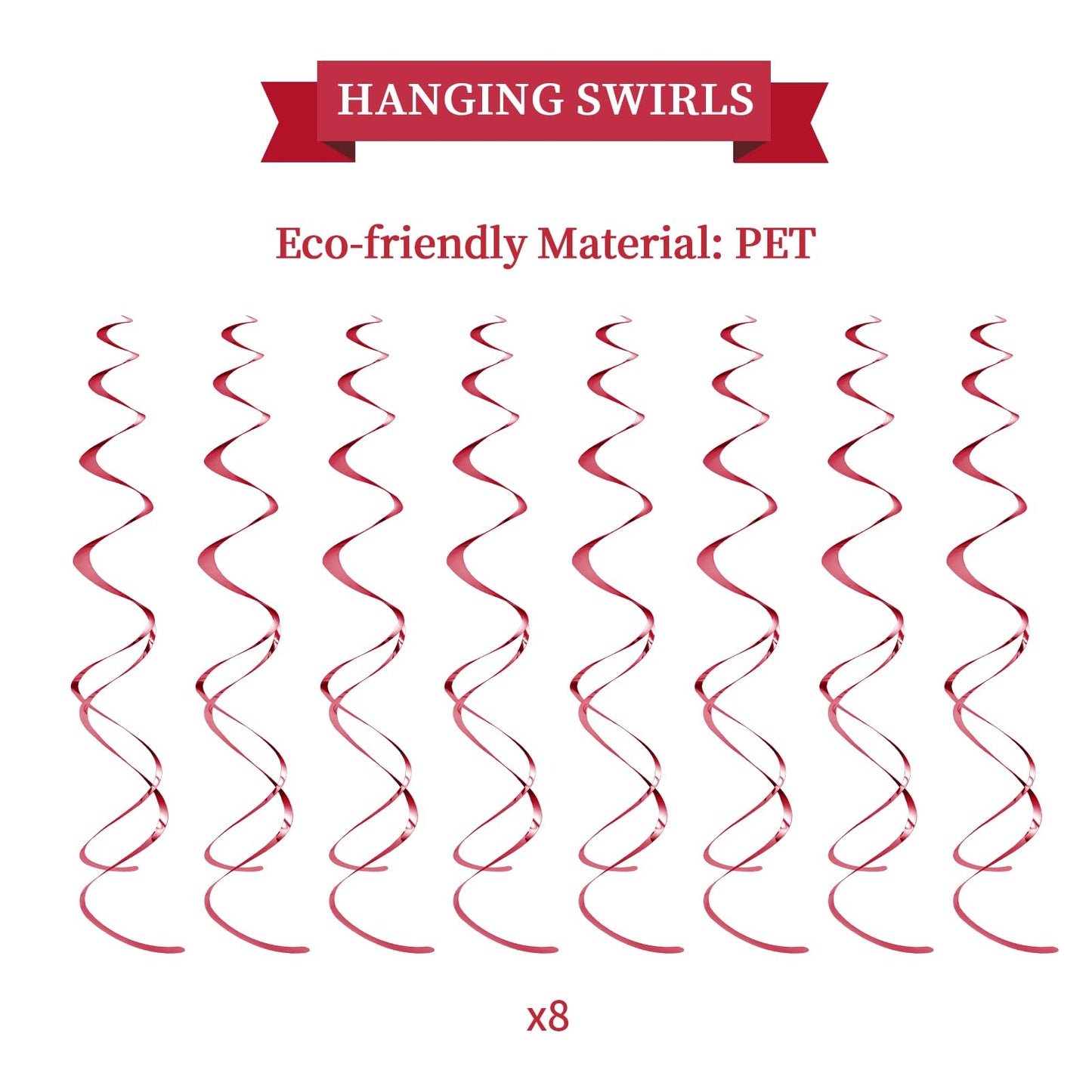 LITAUS, Retirement Party Decorations, NO DIY - Red | Happy Retirement Banner, Honeycomb Balls, Swirls, Garland | Happy Retiremen