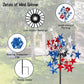 Venniy Outdoor Wind Spinner - Patriotic Metal Garden Spinners- Wind Sculptures July 4Th Decorations For Garden, Yard 54 * 12.8 I