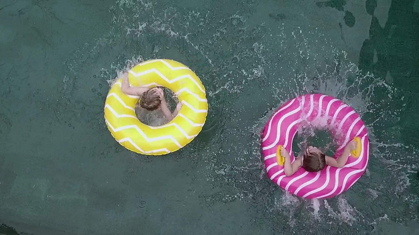 Inflatable Pool Floats For Adults And Teens, Pool Tubes With Handles, 39    Inner Tubes For Floating, Pink Round Pool Float, Flo
