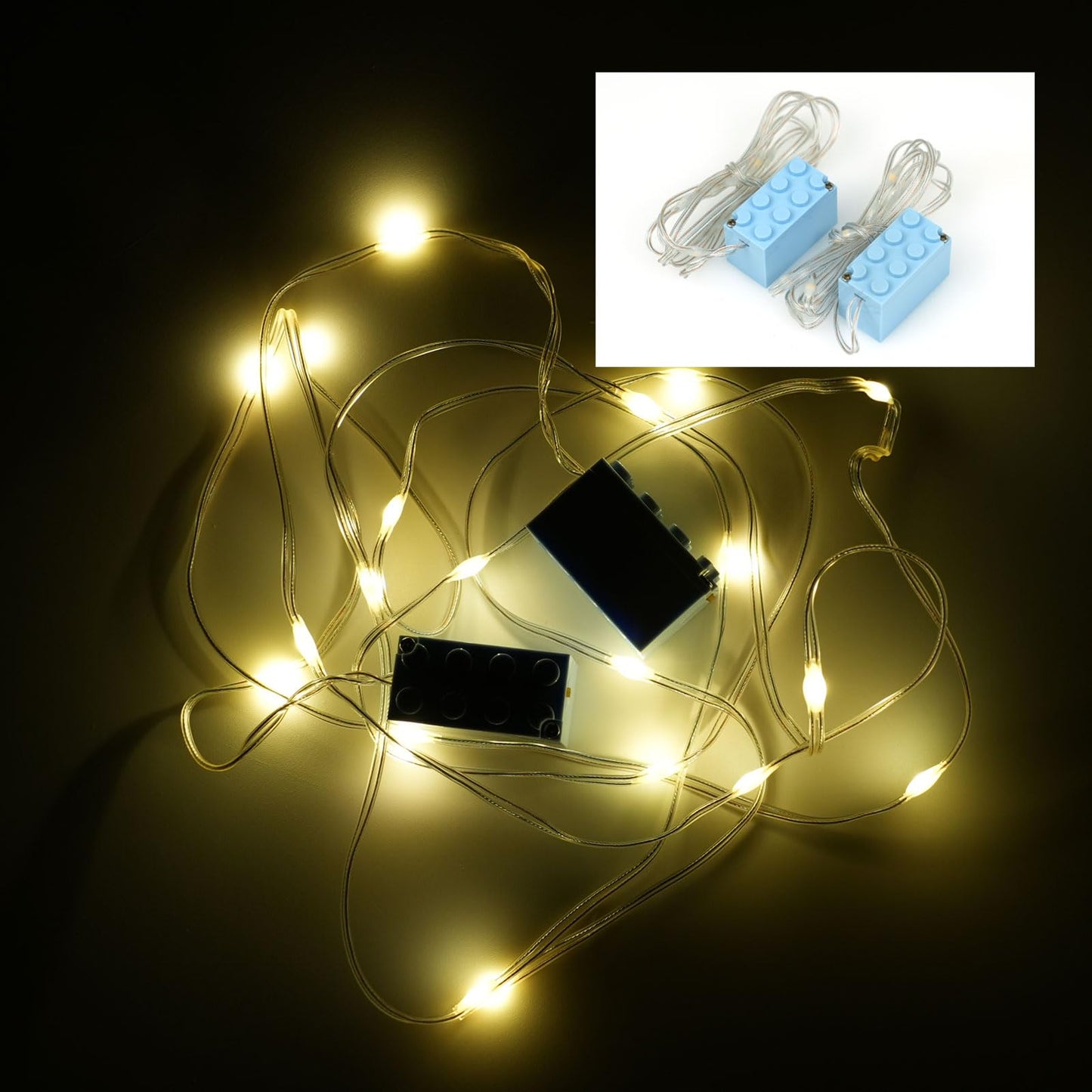 Pamvava Lights Cable Led Lighting Kit Building Blocks Set, Light Up Bricks Accessories Diy Decoration Toys, Compatible With Majo