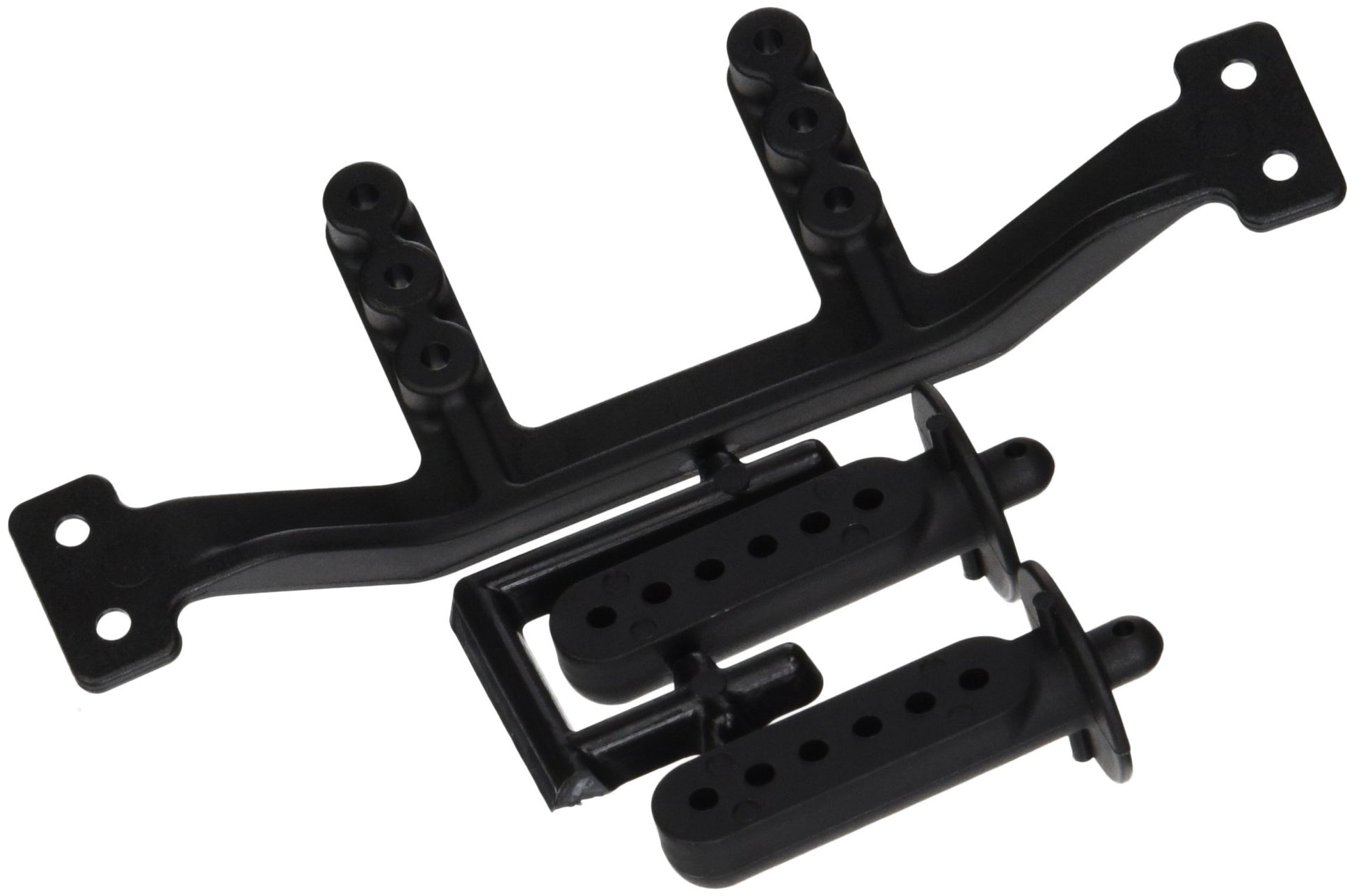RPM Adjustable Rear Body Mounts and Posts for Slash, Stampede, Nitro Slash, Black