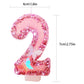 Variouslife Birthday Candles Pink Glitter Number 2, Handmade Wax Sequin Cake Candles, 6in Size