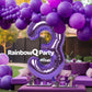 Rainbowq Party 3 Balloon Number 40 Inch For Boy Or Girl Big Purple 0-9 Foil Mylar Large 3 Number Balloon Happy 3Rd Birthday Part