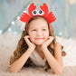 Kisangel Plush Crayfish Headband with Claws - Ocean Animal Photo Booth Props for Cosplay Party Role Play