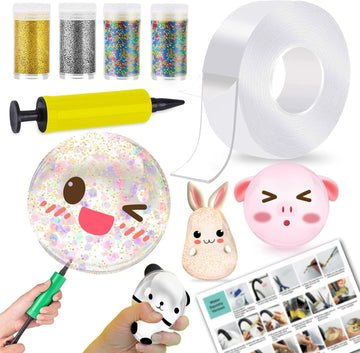 Toyunited Nano Tape Bubble Kit - Water Balloon Version With 9.8Ft Double Sided Tape & Syringe Toy, Craft Kit For Kids 4-8, Girls
