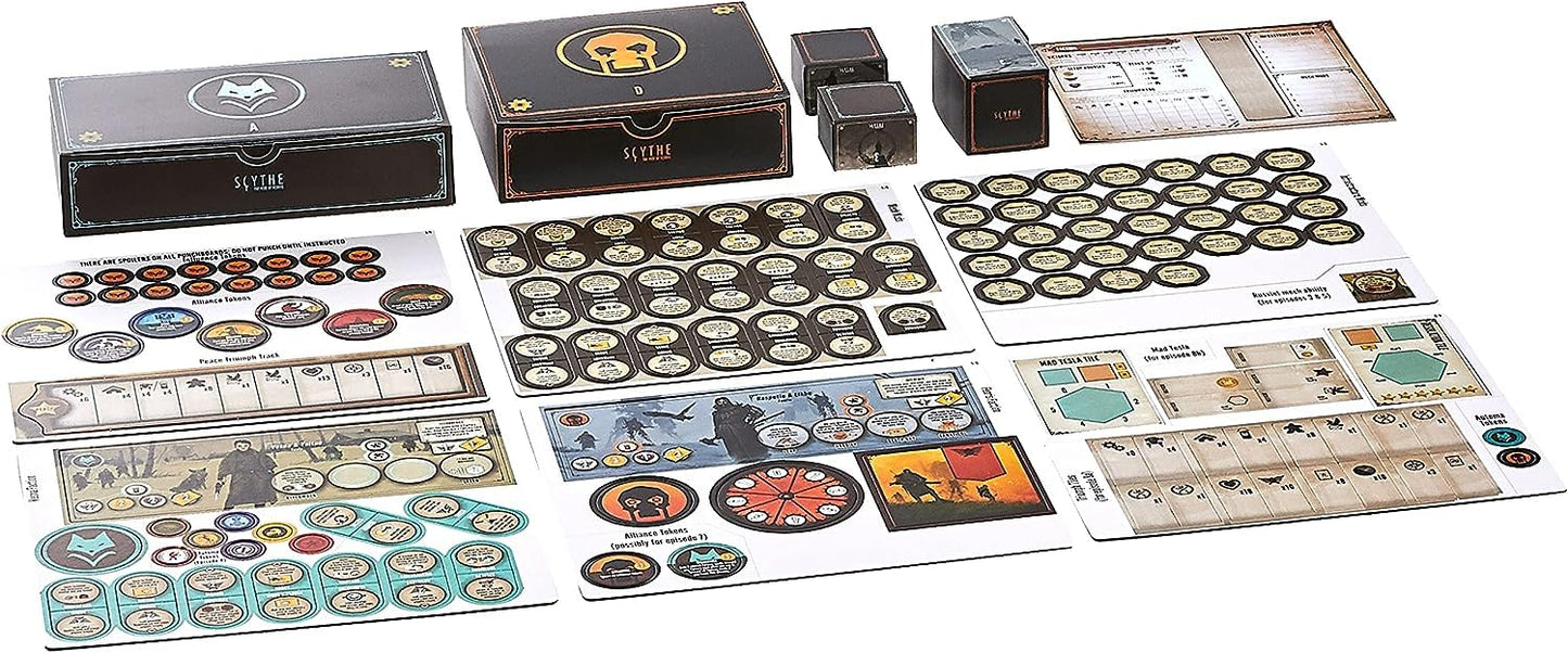 Stonemaier Games Scythe: The Rise of Fenris Campaign Expansion | 8 Episodes, 11 Modules | For 1-5 Players, Ages 14+, Cardboard, Model STM