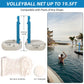 Blue Bay 2-In-1 Pool Basketball Hoop Poolside & Volleyball Set For Inground Pool Games Combo For Swimming Pool.