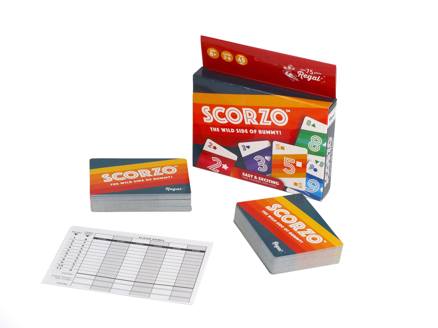 Regal Games - Scorzo - Rummy Card Game - Family Fun Friendly - 2-6 Players Ages 8+
