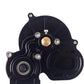 RZXYL 1/10 RC Car Transmission Case Gearbox with Gear Full Alloy Assembled for SCX10 SCX10 II 90046 90047 RC Crawler Car, Black