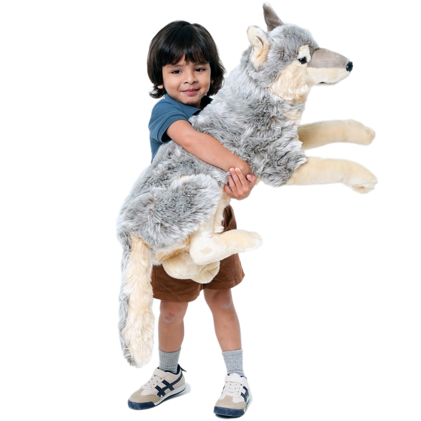 TigerHart Plush Dog - Winry The Wolf, 27 Inch, White, Soft Polyester Stuffed Animal