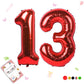 Smlpuame 40 Inch Number Balloon 0-9 Red Large Number 13 Balloons,Digital Balloons For Birthday Party Celebration Decorations Sup