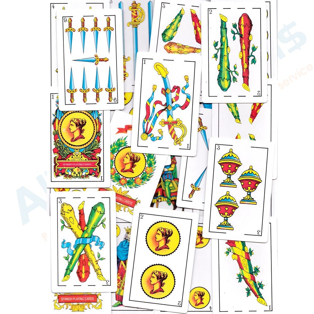 Liliane Collection Spanish Playing Cards - 2 Full Decks With 50 Cards - Smooth Plastic Coated Cards – Cartas Barajas O Naipes Espanoles In A Beautifully Artistic Traditional Design