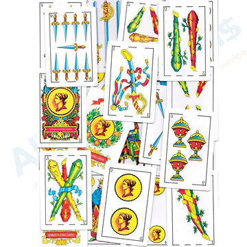 Liliane Collection Spanish Playing Cards - 2 Full Decks With 50 Cards - Smooth Plastic Coated Cards – Cartas Barajas O Naipes Espanoles In A Beautifully Artistic Traditional Design