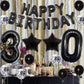 Joymemo 30Th Birthday Decorations Black - Dirty Thirty Foil Balloon & Cake Toppers, Happy Birthday Banner, Black Star Confetti Balloons, Foil Fringe Curtain For Men Women Thirty Bday Party Supplies