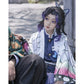 Vzqi Halloween Cosplay Kids Costumes Kochou Shinobu Girls Anime Kimono Halloween White Cloak S