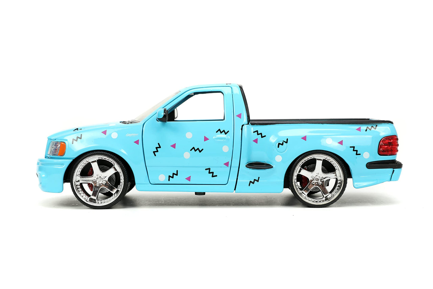 Jada Toys I Love The 90S 1:24 1999 Ford F150 Svt Lightning Die-Cast Car, Toys For Kids And Adults, Sky Blue (26136)