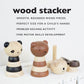 Wee Gallery Wood Stacker (Cat) Classic Learning Toy For Baby Development, Motor Skills, Problem Solving Activity, Child Safe Natural Materials, For Ages 18 Months And Up