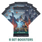 Magic The Gathering Gift Bundle - The Lord of The Rings: Tales of Middle-Earth, 8 Set Boosters + 1 Collector Booster, Multicolor, Model D15360000