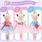 Toylink Ballerina Unicorn Doll Stuffed Animal Toys For Girls - Plush Bag | 3 Set Cloth Accessories | Ballet Shoes, Kids Pretend Play Doll Pet Care, Christmas Birthday Gift For 3 4 5 6 Year Old Girls