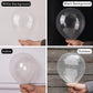 PartyWoo Clear Balloons - 140 pcs Pack of 18" 12" 10" 5" Rubber Transparent Balloons for Birthday Party Decorations, Clear-Y2