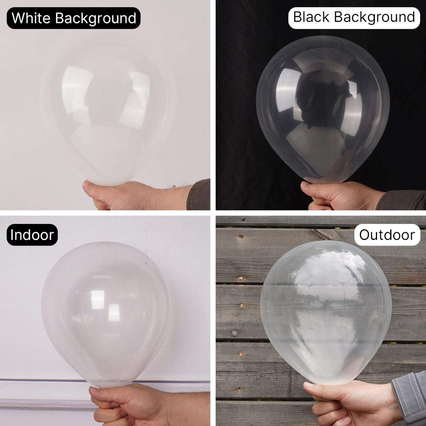 Partywoo Clear Balloons, 100 Pcs Transparent Balloons Different Sizes Pack Of 36 Inch 18 Inch 12 Inch 10 Inch 5 Inch Clear Balloons For Balloon Garland Or Balloon Arch As Party Decorations, Clear-Y2